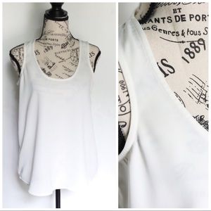 J.Crew Mercantile Pearl White tank top blouse size small